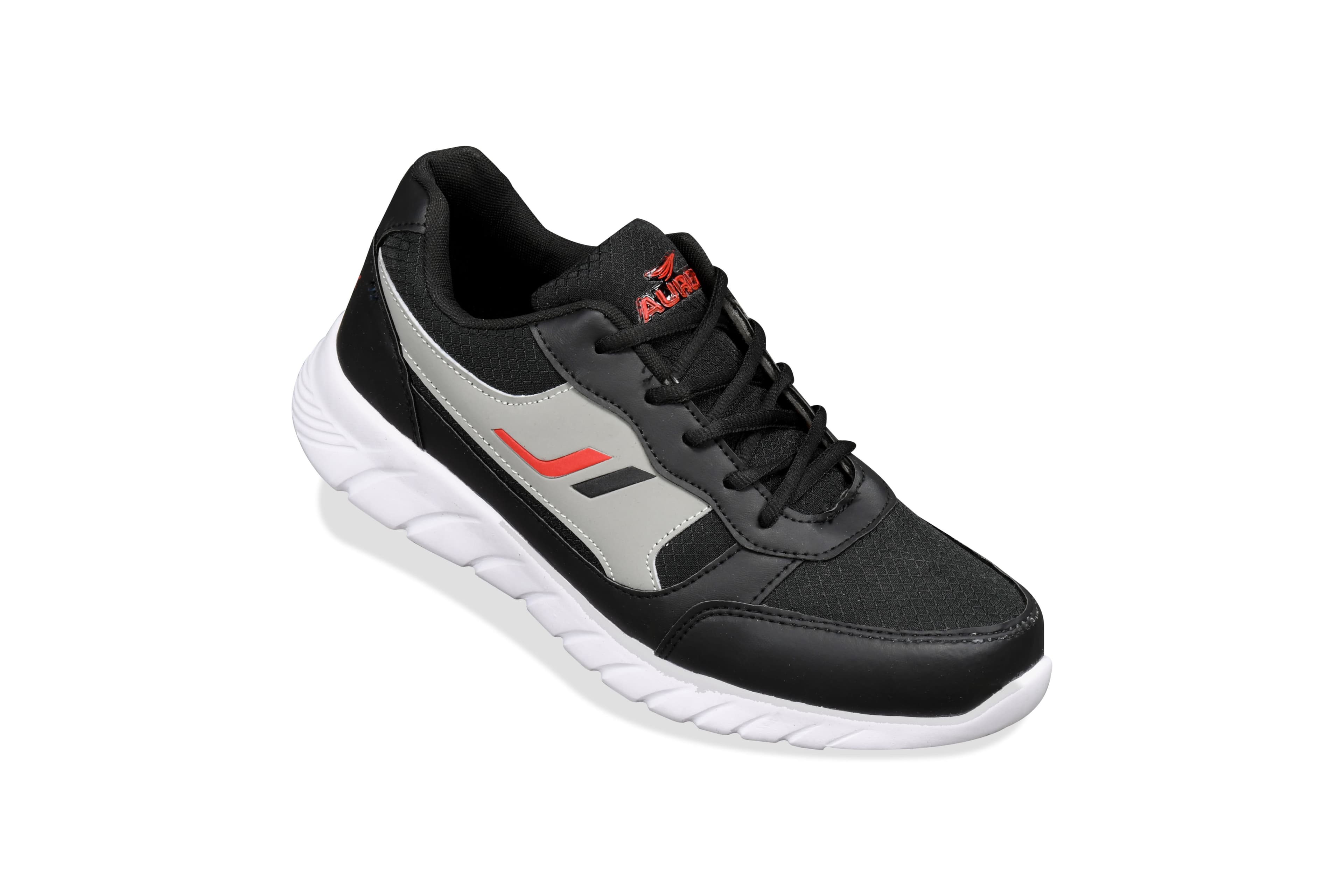 Stylish Black Running Shoes for Men – Lightweight Mesh Sports Footwear