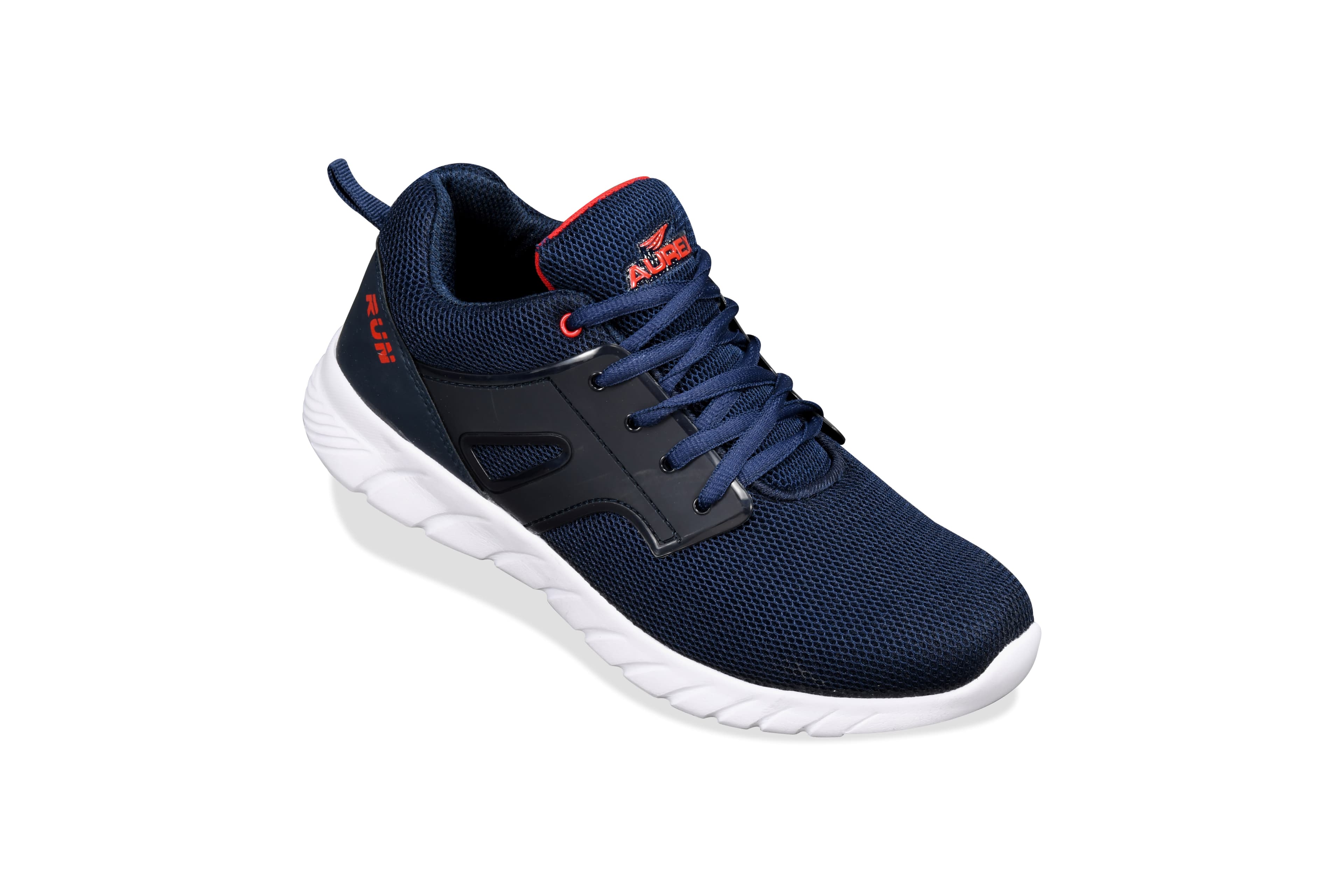 Men’s Navy Blue Mesh Running Shoes with EVA Sole for Gym & Walking